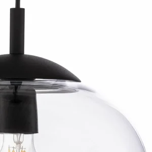 Store TK Lighting Suspension Vibe, verre clair, Ø 30 cm