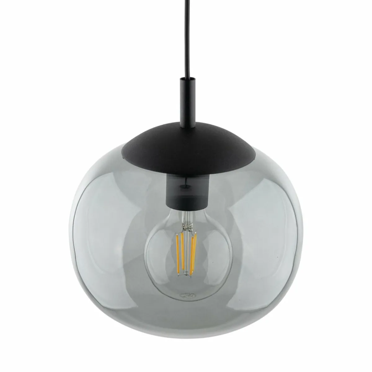 suspension_vibe_verre_gris_graphite_transparent___cm_1.webp Flash Sale TK Lighting Suspension Vibe, verre gris graphite transparent, Ø 25 cm