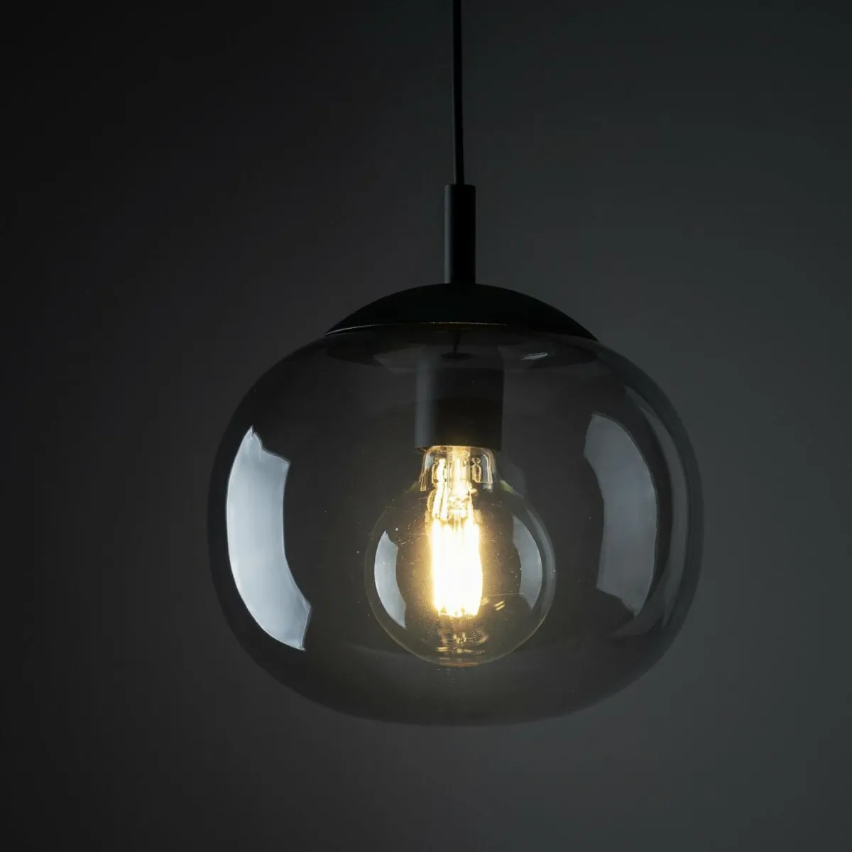 suspension_vibe_verre_gris_graphite_transparent___cm_2.webp Flash Sale TK Lighting Suspension Vibe, verre gris graphite transparent, Ø 25 cm