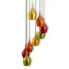 Best Sale Searchlight Suspension Vibrant 8 lampes, abat-jours colorés