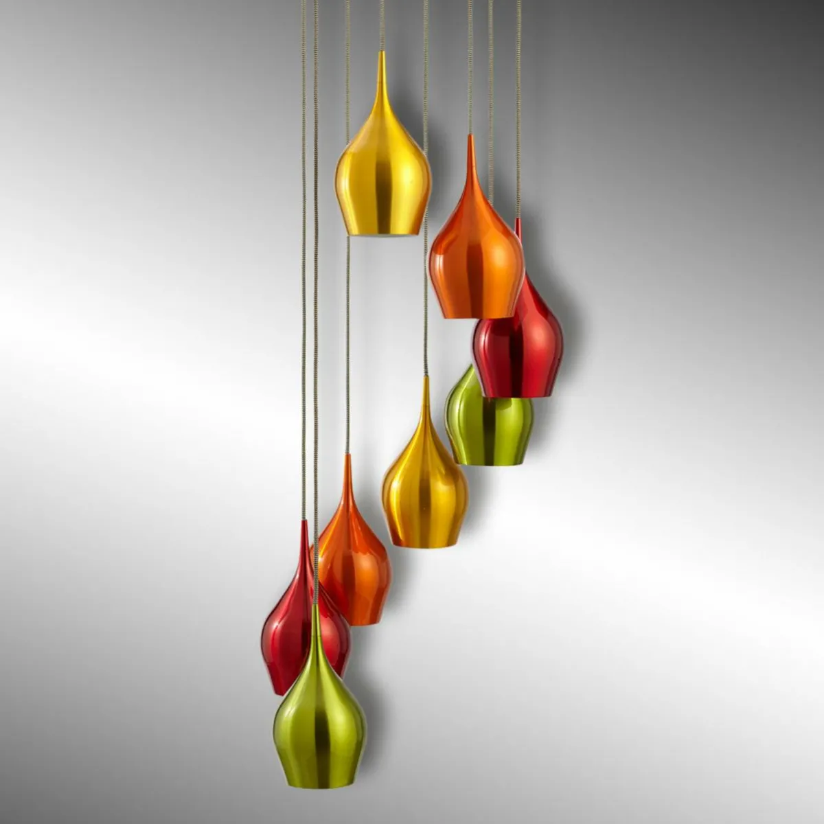 suspension_vibrant__lampes_abatjours_colors_1.webp Best Sale Searchlight Suspension Vibrant 8 lampes, abat-jours colorés