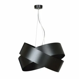 Outlet EMIBIG LIGHTING Suspension Vieno en anneaux d’acier noir