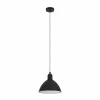 Store EGLO Suspension vintage Priddy, à 1 lampe, noire