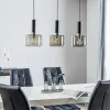 Best Jupiter Suspension Viva, fumée/noire/chromée, à 3 lampes