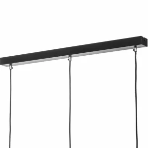 Best Jupiter Suspension Viva, fumée/noire/chromée, à 3 lampes