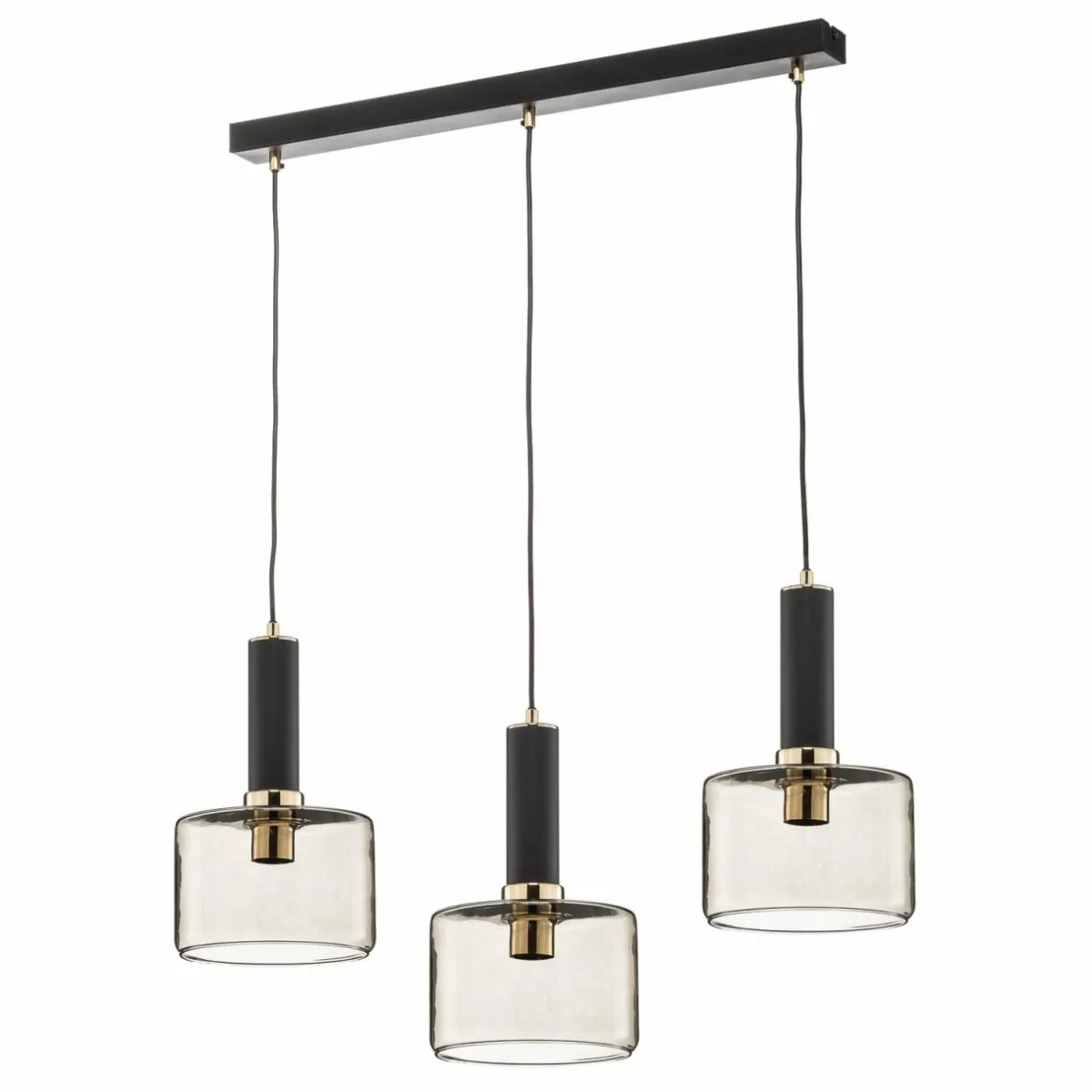 suspension_viva_fumenoirelaiton__lampes_1.webp Outlet Jupiter Suspension Viva, fumée/noire/laiton, 3 lampes