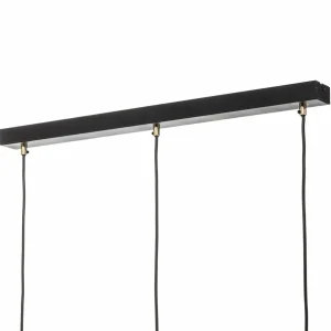 Outlet Jupiter Suspension Viva, fumée/noire/laiton, 3 lampes