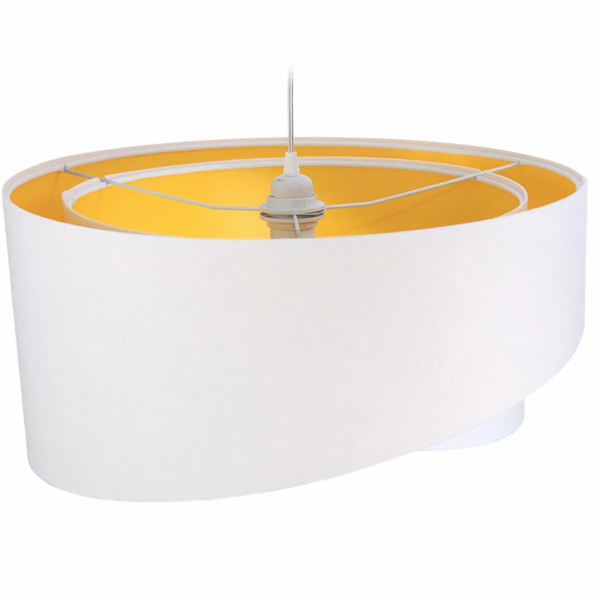 suspension_vivien_bicolore_blancorange_2.webp Store Maco Design Suspension Vivien, bicolore, blanc/orange