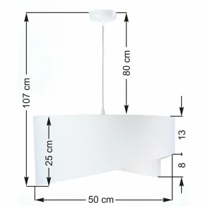 Store Maco Design Suspension Vivien, bicolore, blanc/orange