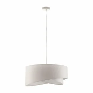 Store Maco Design Suspension Vivien en velours blanc