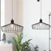 Best EGLO Suspension Winkworth abat-jour cage 2 lampes