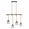 Discount Reality Leuchten Suspension Wodan en sisal 4 lampes, hauteur 150 cm