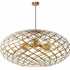 Outlet Lucide Suspension Wolfram, abat-jour ovale, 100 cm, dorée