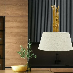 Sale ONLI Suspension Woody en tissu et bois