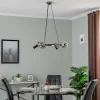 Outlet Lucea Suspension Zerde 3+3 Ø 67cm noire-chromée 6 lampes