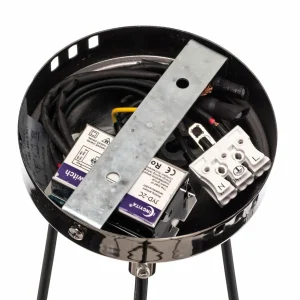 Outlet Lucea Suspension Zerde 3+3 Ø 67cm noire-chromée 6 lampes