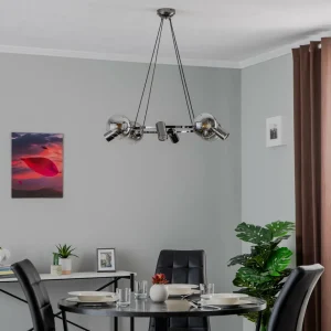 Cheap Lucea Suspension Zerde 4+4 Ø82 cm noire-chromée 8 lampes