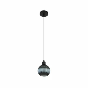 Sale Globo Suspension Zumba, pétrole, Ø 15 cm, verre