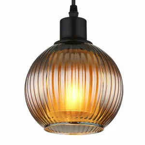 Sale Globo Suspension Zumba, pétrole, Ø 15 cm, verre