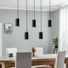 New TEMAR LIGHTING Suspension ZW Tube 170, cinq lampes, noir