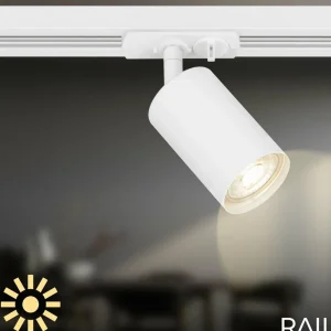 Hot Briloner Système de lampes LED sur rail 230 V, blanc, 4 spots LED, longueur 1,5 m
