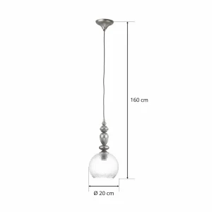Store Viokef Talisa - suspension avec abat-jour verre décoratif