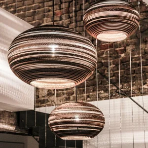 Best Think Paper Suspension Lazy, Ø 29 cm, marron, carton, E27