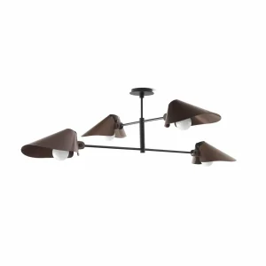 Clearance &Tradition Plafonnier Bonnet SC91, bronze, hauteur 40 cm