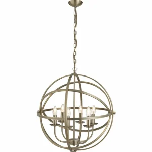 New Searchlight Très belle suspension Orbit en forme de cage