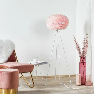 New UMAGE Eos medium lampadaire rose trépied blanc