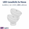 Fashion Müller-Licht Veilleuse LED Nova, capteur, blanc, plastique, pack de 2