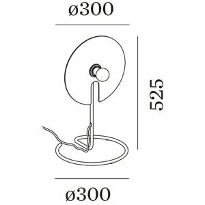 New Wever & Ducré Lighting WEVER & DUCRÉ Mirro lampe à poser 1.0 noire/dorée